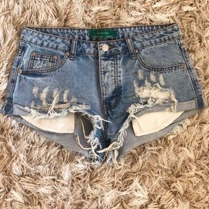 Distressed shorts